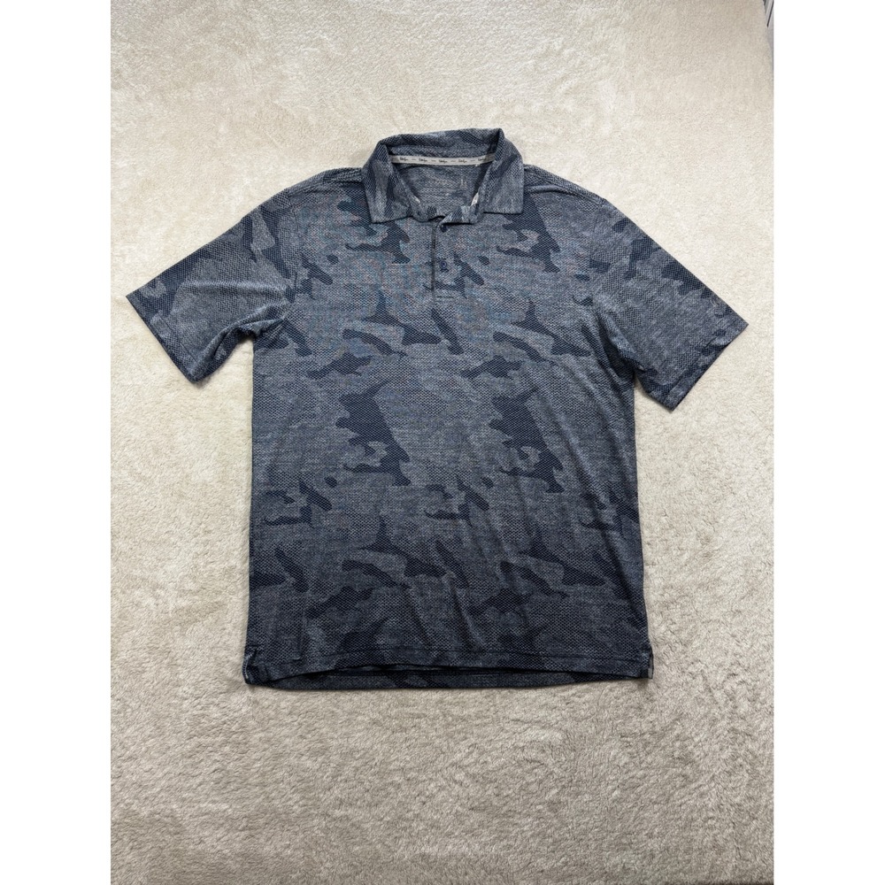 Walter‎ Hagen Mens Performance Camo Blue Gray Polo Shirt Tag M